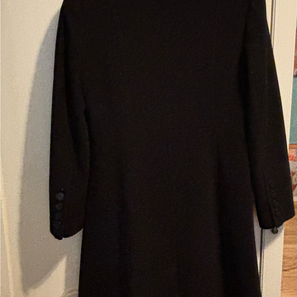 Larry Levine long Walking Coat, Black, Size 6 - Picture 2 of 6